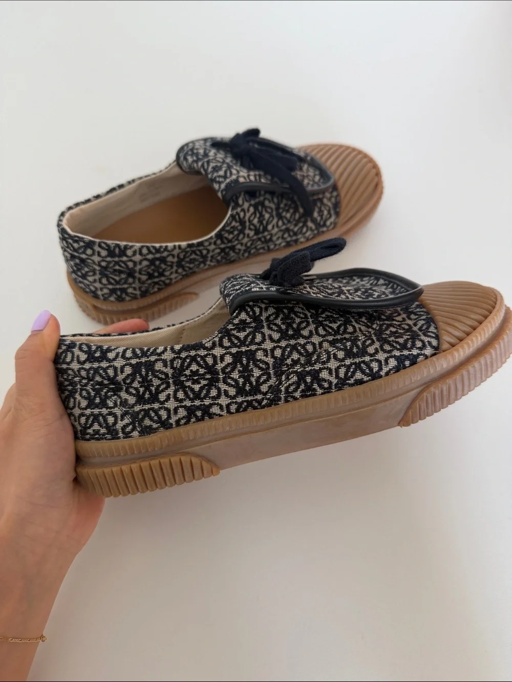 Loewe anagram loafers